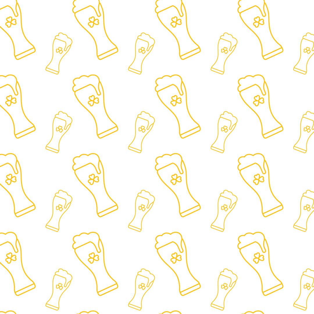 Yellow Abstract Pattern Outlined Multiple Times Transparent Background