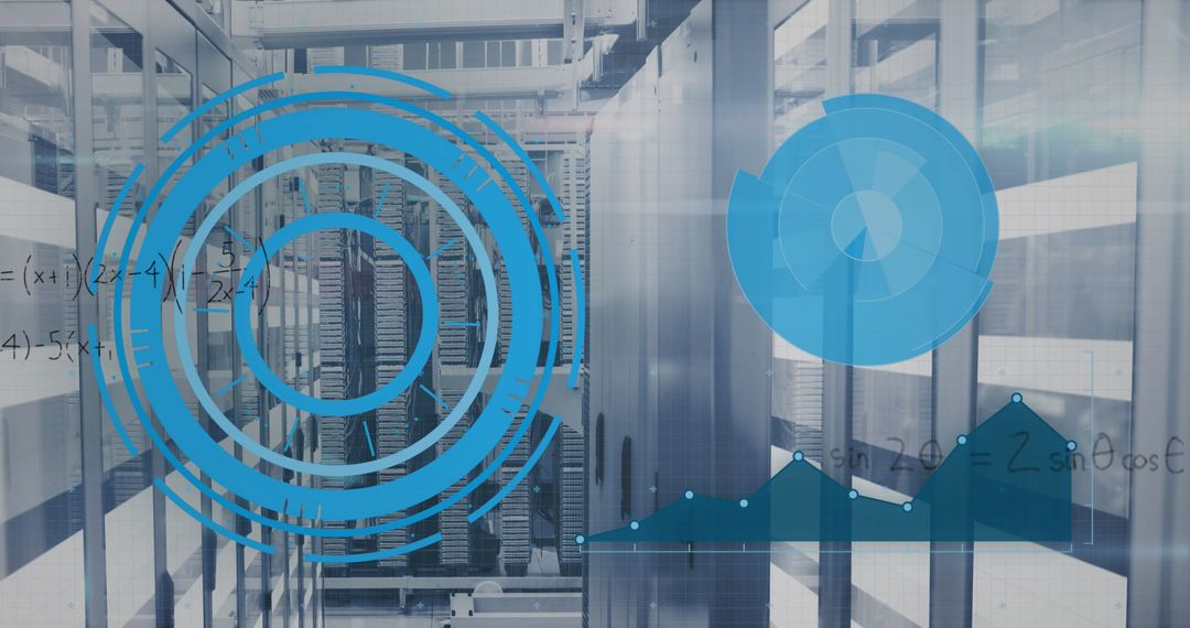 Digital Data Concept in Modern Server Room