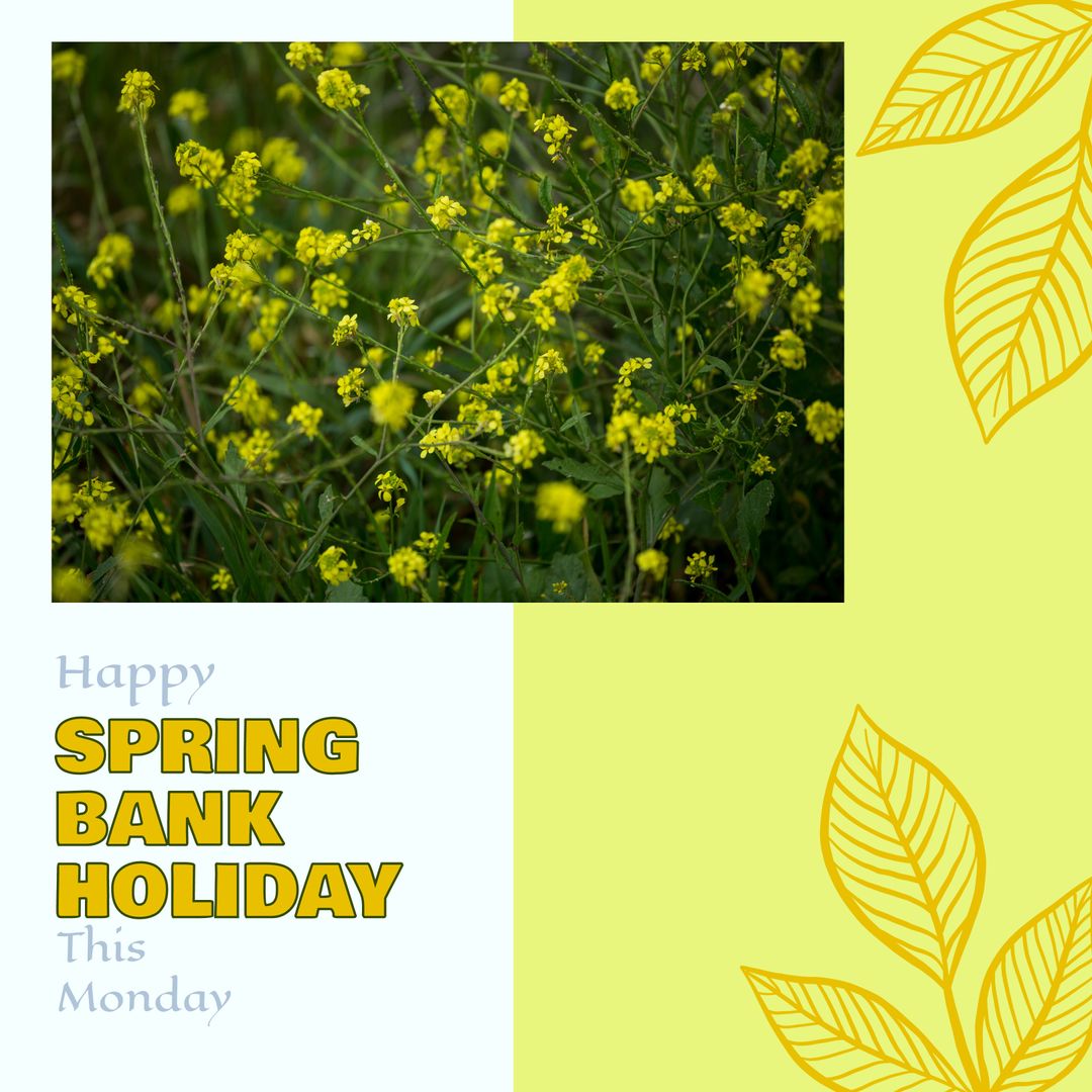 Spring Bank Holiday Celebration with Yellow Wildflowers