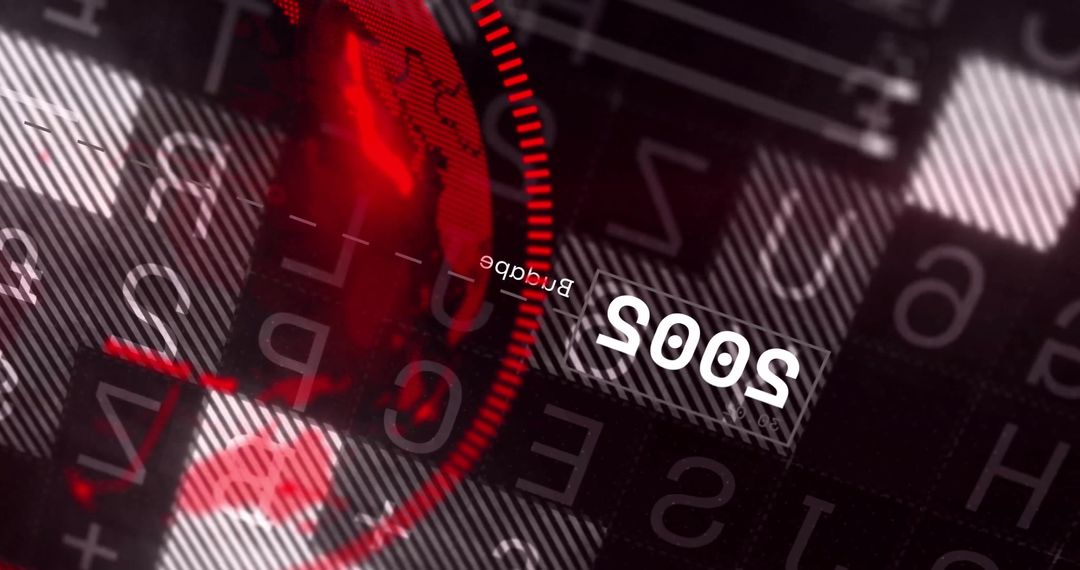 Abstract Tech Network with Code and World Map