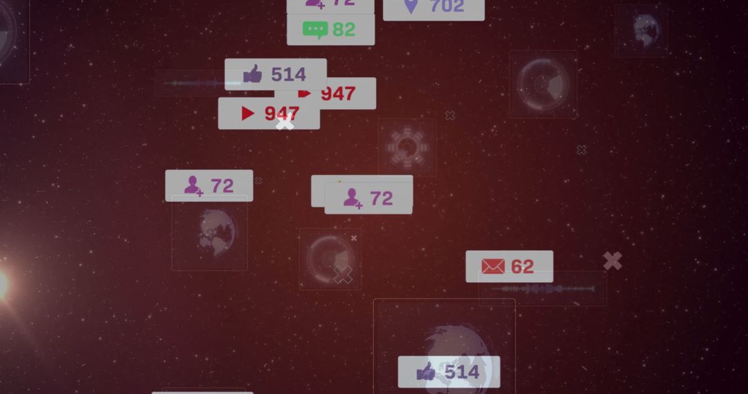 Futuristic Social Media-Inspired Dashboard in Space Theme