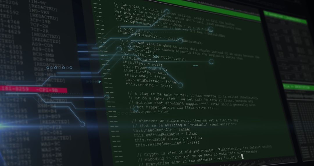 Digital Data Processing with Code Display Visualization - Free Images, Stock Photos and Pictures on Pikwizard.com