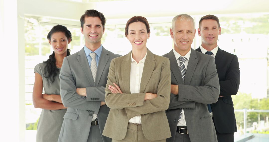 Diverse Professional Team Standing Proudly in Office - Free Images, Stock Photos and Pictures on Pikwizard.com