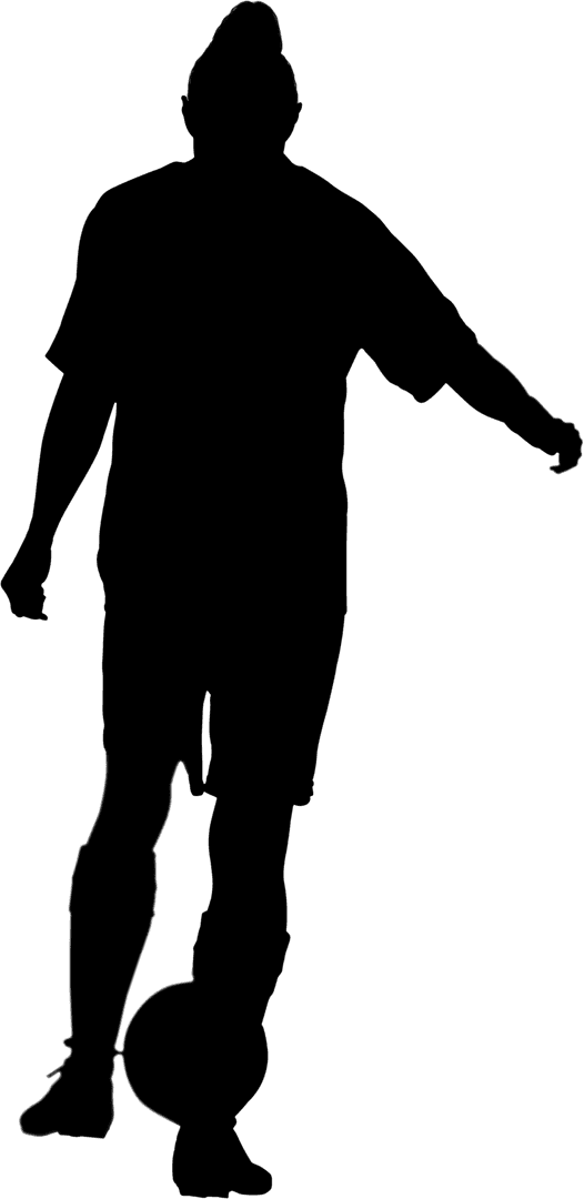 Transparent Silhouette of Male Football Player Vector Illustration