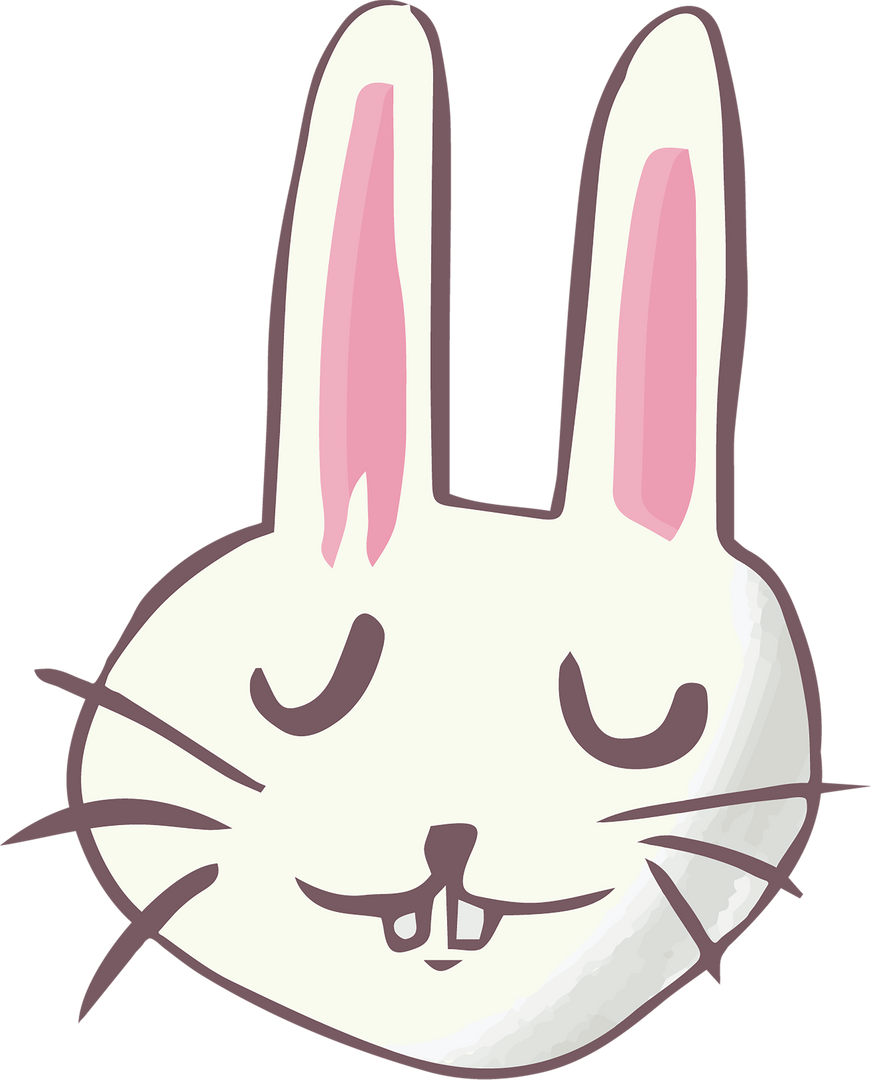 Transparent Vector Illustration of Cute Smiling Bunny Head - Download Free Stock Images Pikwizard.com