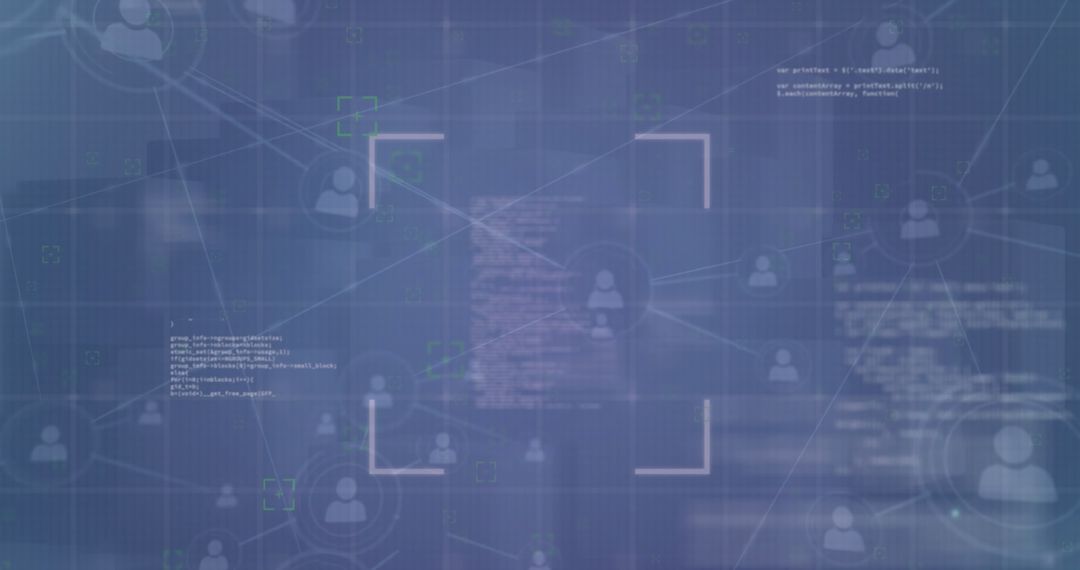 Advanced Cybersecurity Network with User Data Digits Overlay
