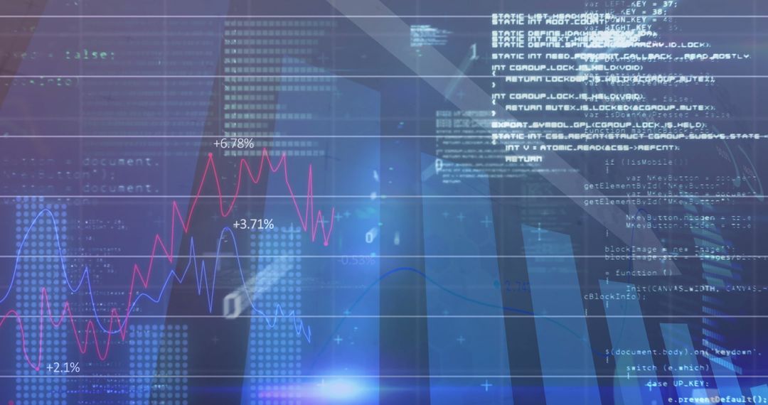 Futuristic Data Analytics Display on Office Windows