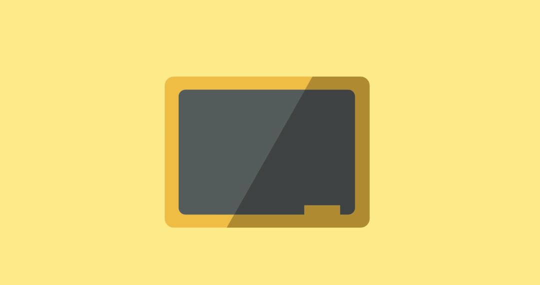 Minimalist Blackboard on Yellow Background