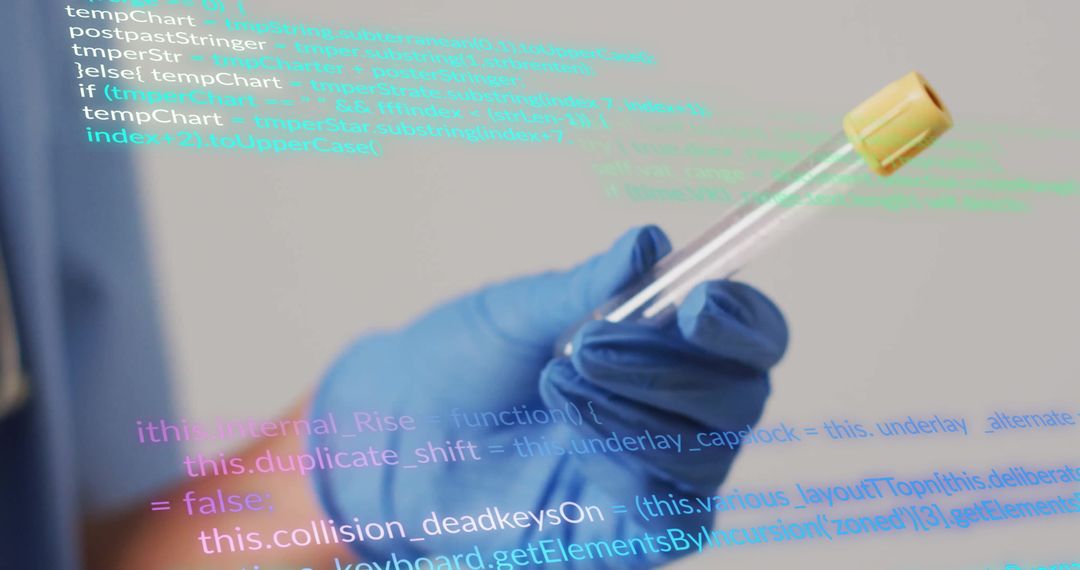 Doctor Analyzing Data in High-Tech Medical Laboratory