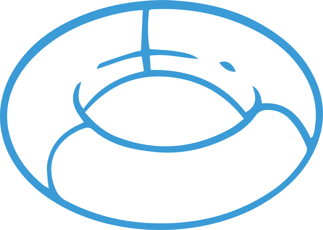 Blue Torus Rendering on Transparent Background