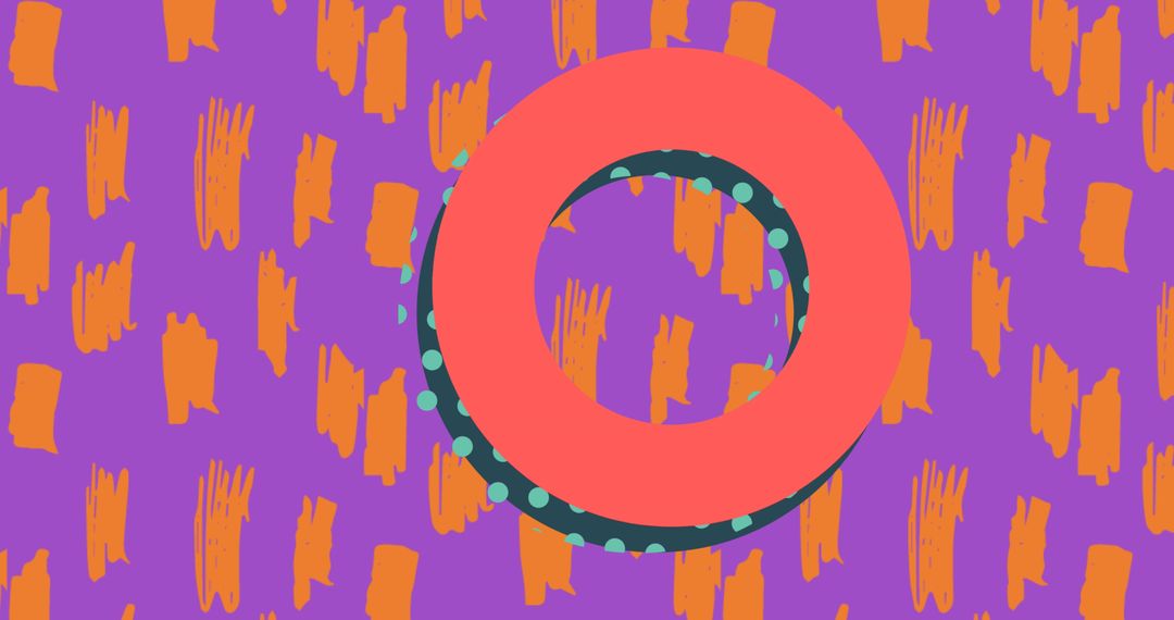 Abstract Ring Pattern on Vibrant Purple Background