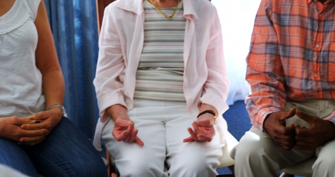 Senior Citizens Meditating in Group Therapy Session - Free Images, Stock Photos and Pictures on Pikwizard.com