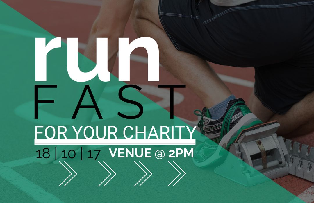 Charity Run Event Promotion with Sprinter on Track