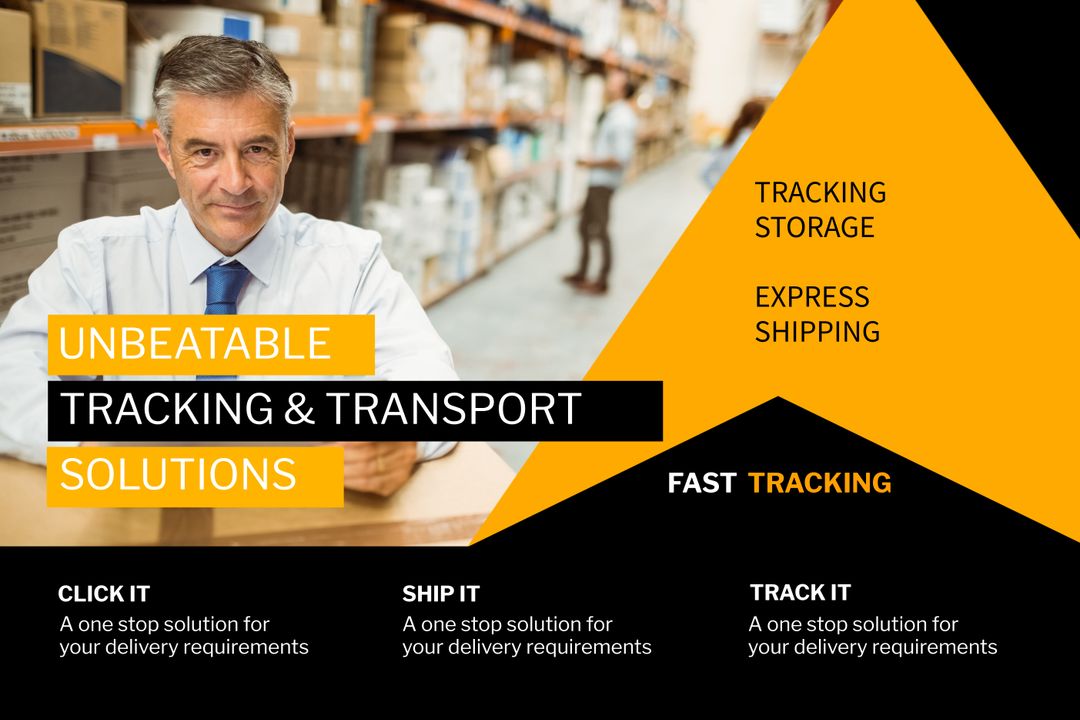 Confident Manager Promotes Reliable Logistics Services in Warehouse