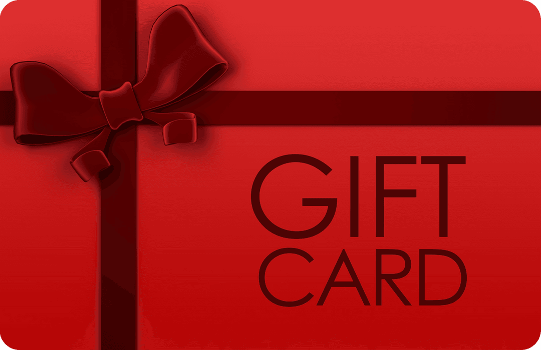 Red Gift Card with Ribbon on Transparent Background