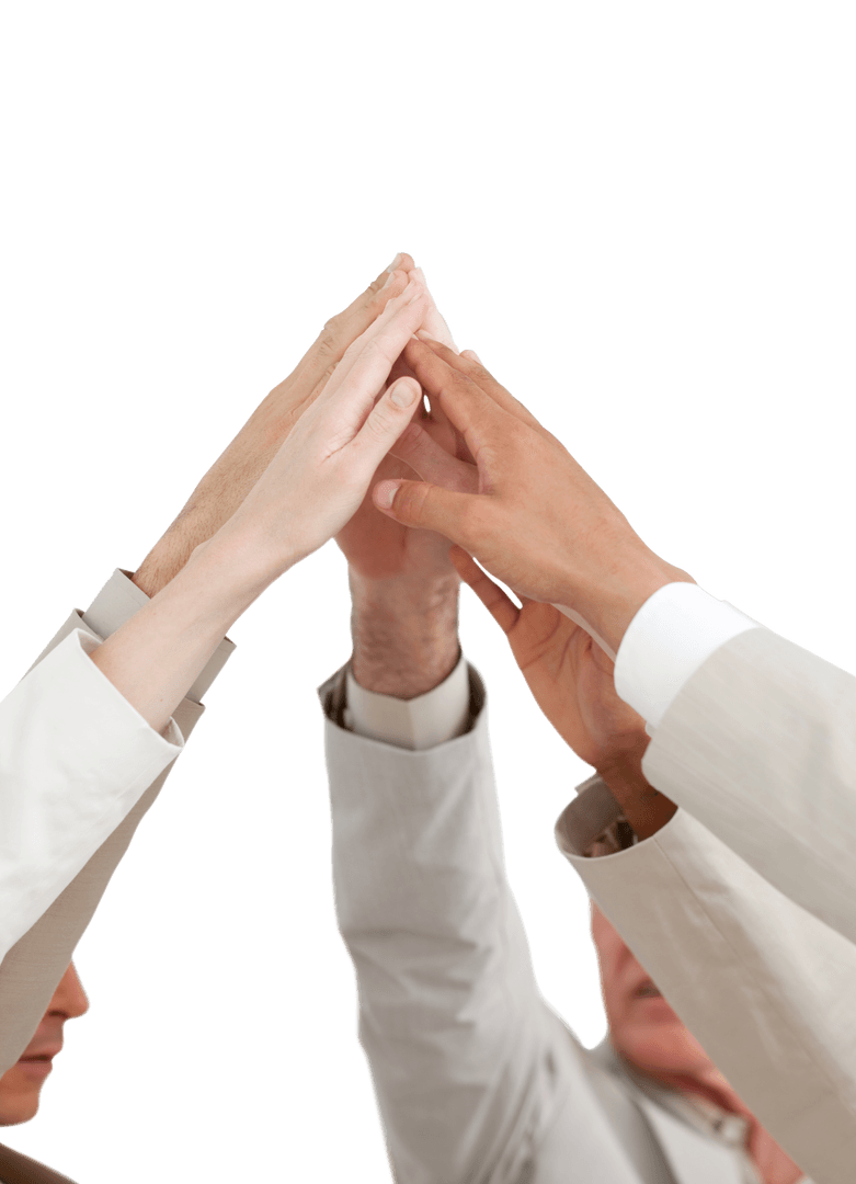 Business Team Building Hand Gesture - Transparent Background