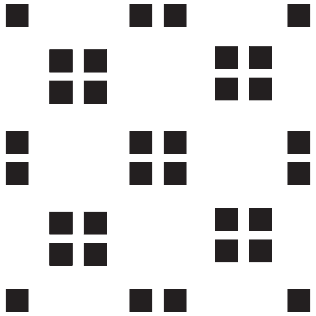 Black geometric pattern on transparent background for design mockups