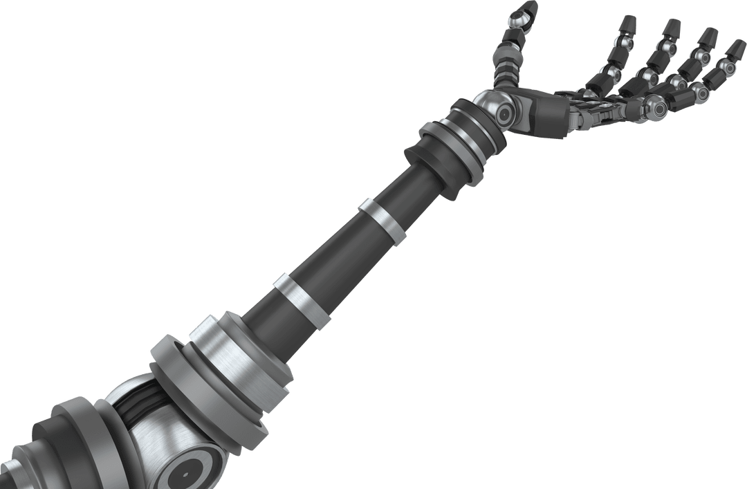 Transparent Robotic Arm Concept Showcasing Futuristic Technology