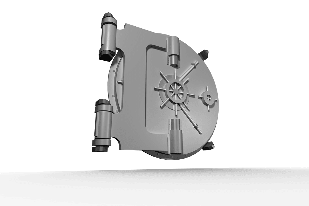 Transparent Safe Door Illustration