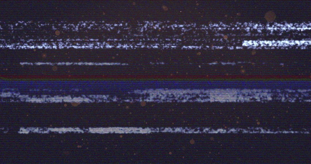 Abstract Glitch Texture with Blue Line Over Dark Background