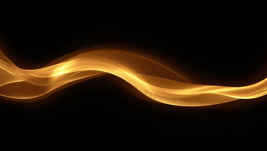 Golden Ribbon of Light Flowing Across Digital Canvas