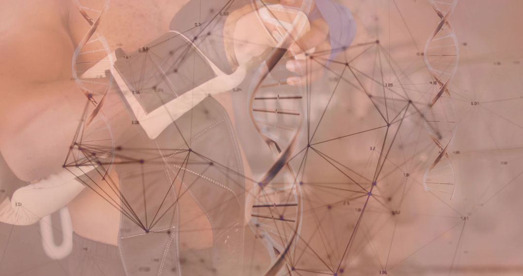 Harnessing Biotechnology: Man Using Wearable Technology with DNA Interface