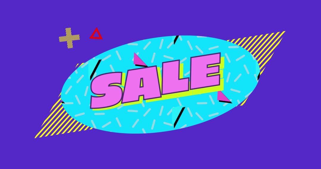 Vibrant Pop Art Style Sale Banner with Animated Elements