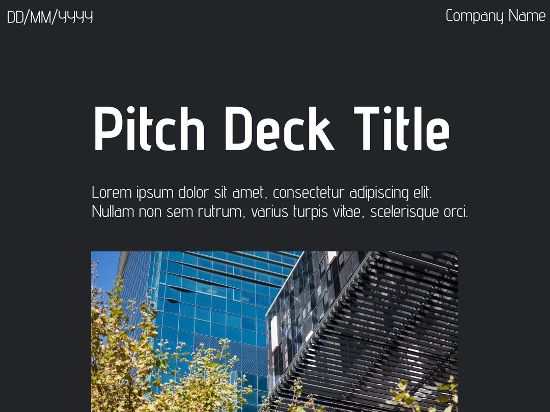 Modern Corporate Presentation with Skyscraper Design