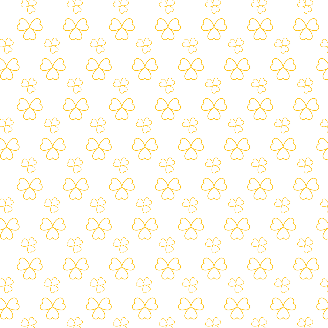Yellow Heart Pattern on Transparent Background Vector Illustration