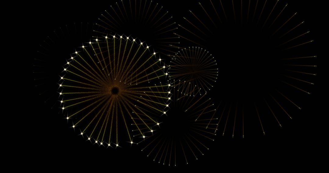 Stunning Fireworks Display Over Night Sky