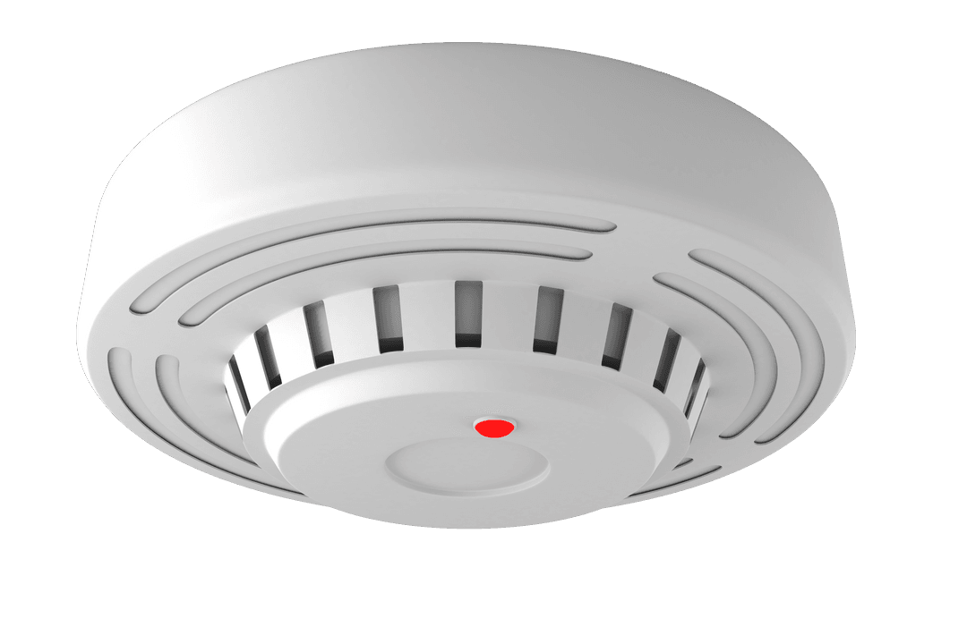Transparent Smoke Alarm Sensor with Red Indicator Light - Download Free Stock Images Pikwizard.com