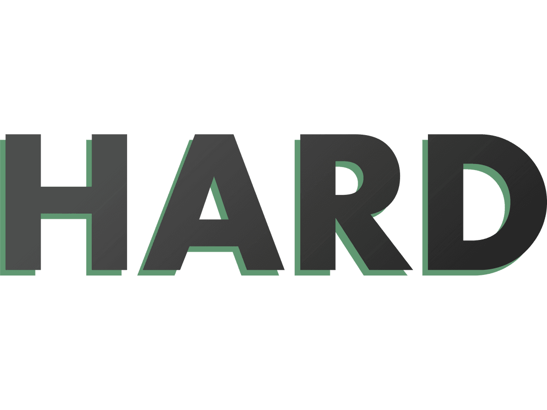 Hard Text Typography on Transparent Background Concept