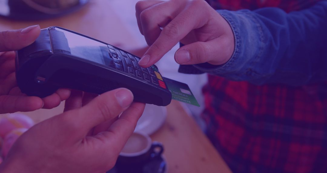 Contactless Payment at Cafe Counter