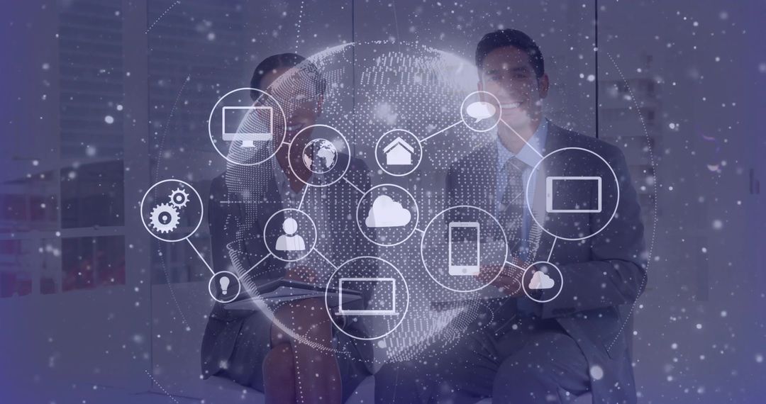 Digital Network and Connectivity in Modern Corporate Office