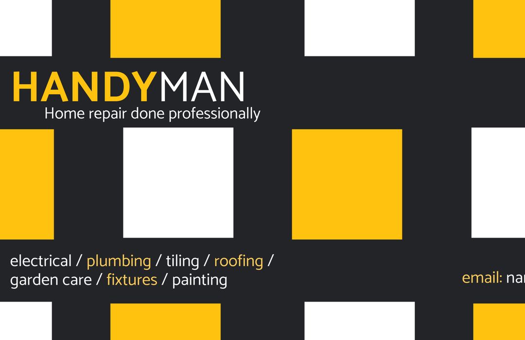 Bold Design Handyman Services Card Template