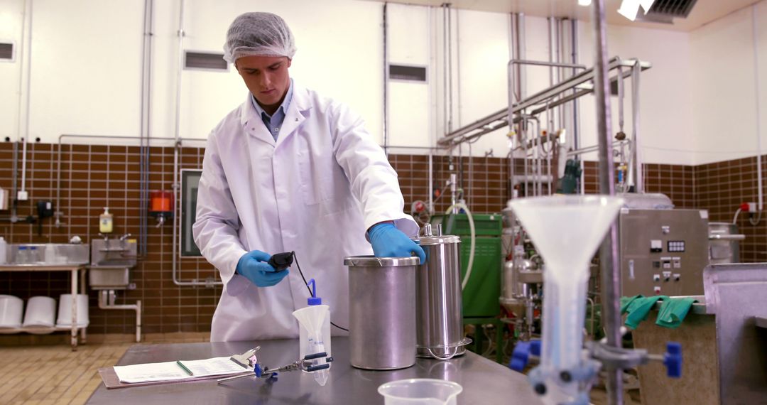 Lab Technician Preparing Samples in Industrial Laboratory - Free Images, Stock Photos and Pictures on Pikwizard.com