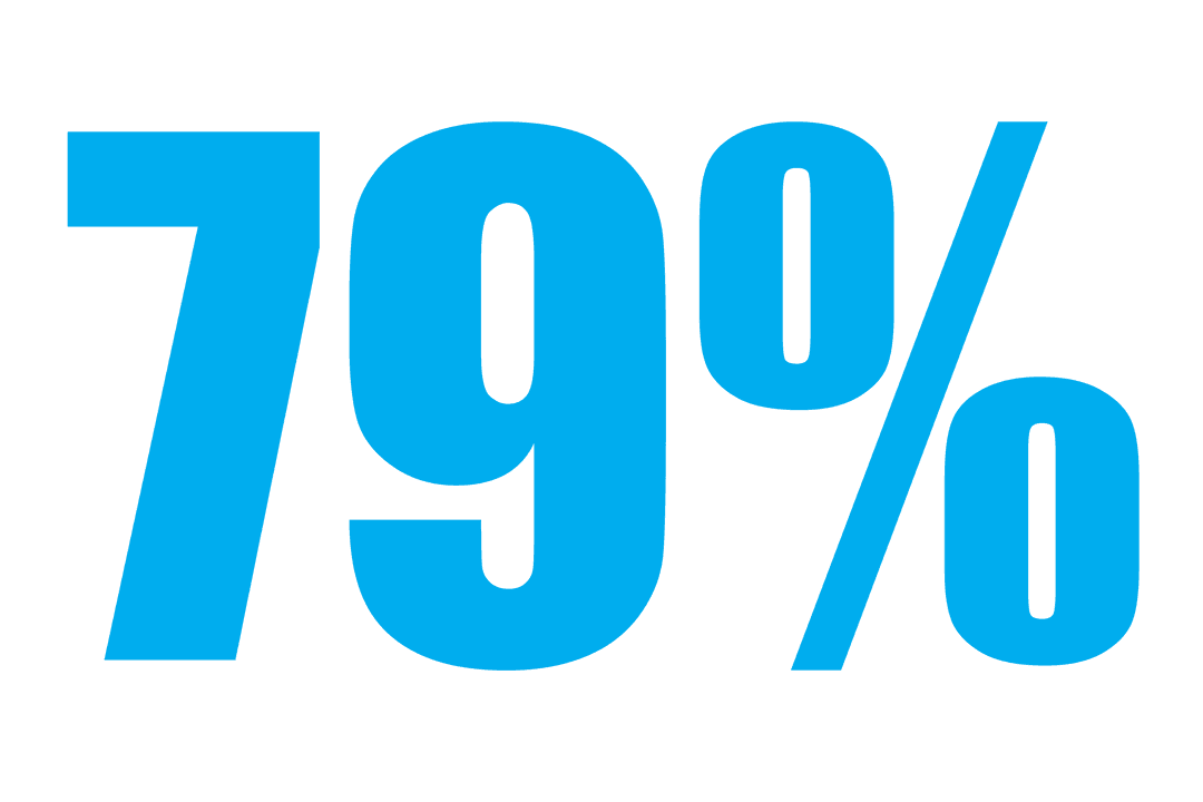Blue Transparent 79 Percent Digits Illustration