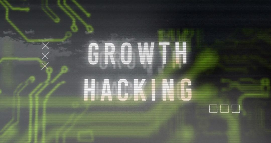Growth Hacking Concept over Digital Circuit Board