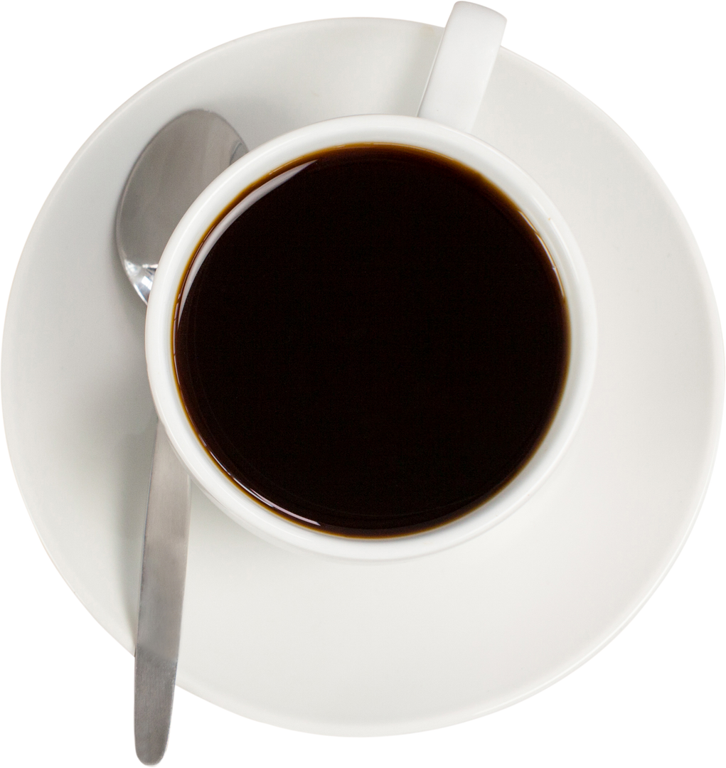 Transparent Cup of Black Coffee Overhead View - Download Free Stock Images Pikwizard.com