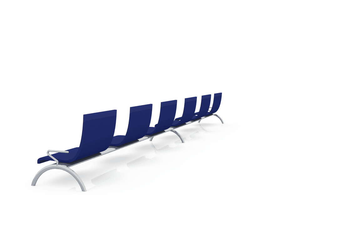 Vector Illustration of Waiting Room Seats on Transparent Background