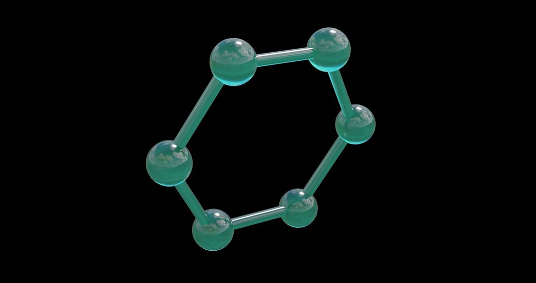 3D Molecular Structure Visualization Against Black Background