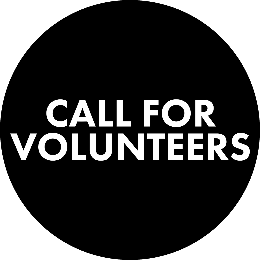 Call for Volunteers Text Illustration on Transparent Background