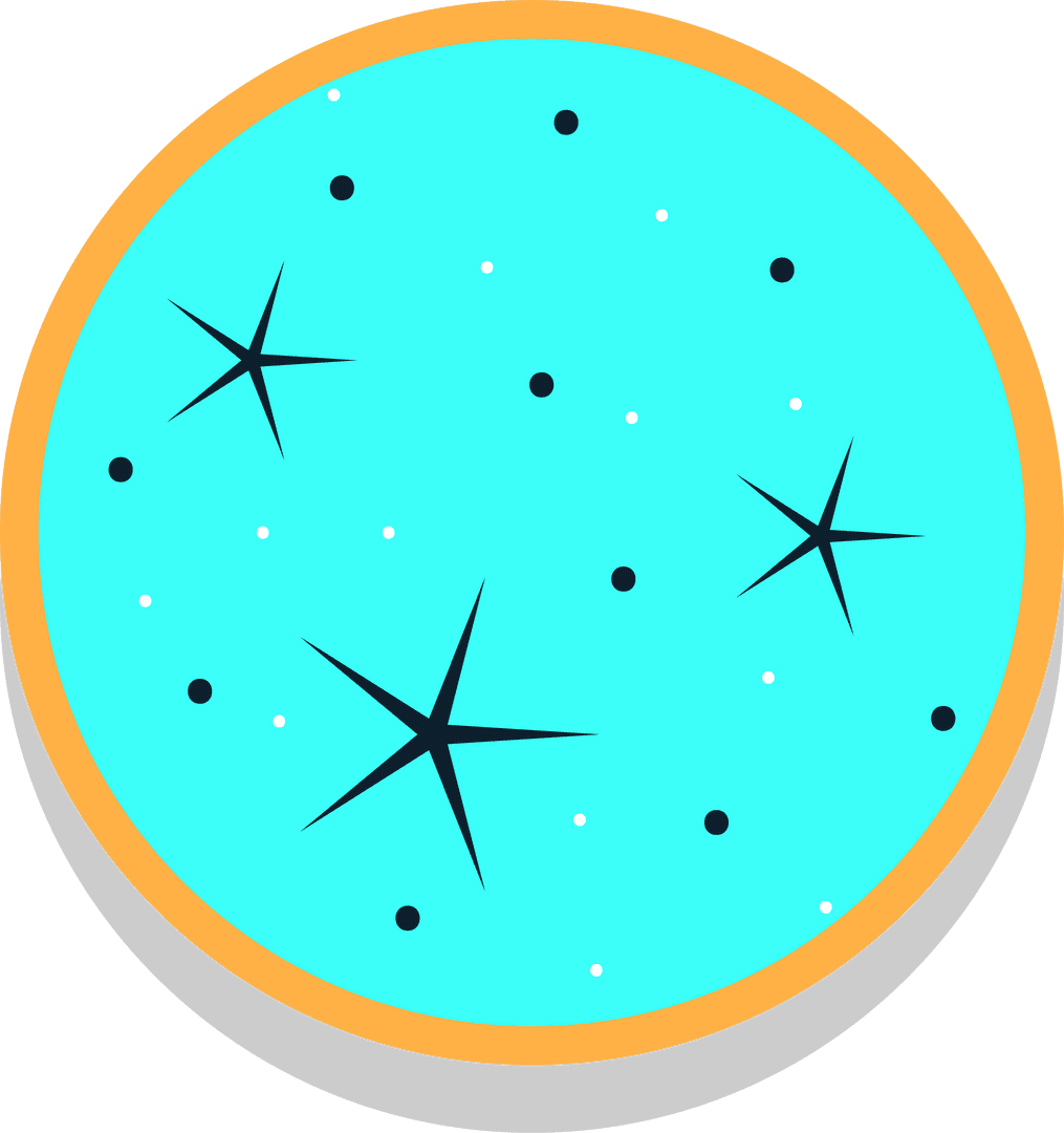 Abstract Circular Emblem Transparent Background Golden Border