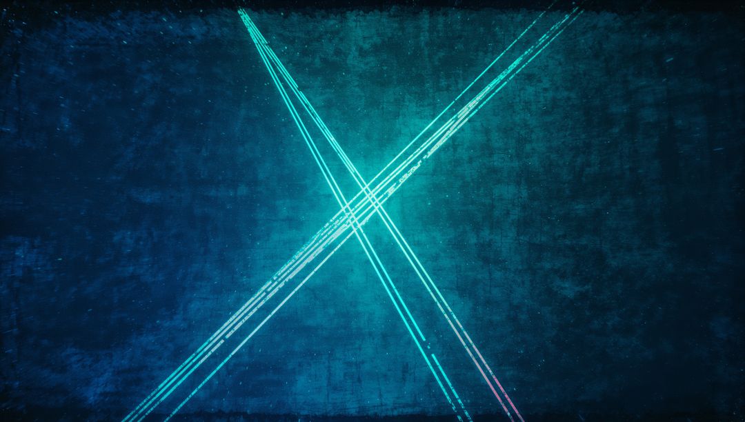 Intersecting Neon Line Segments on Digital Display