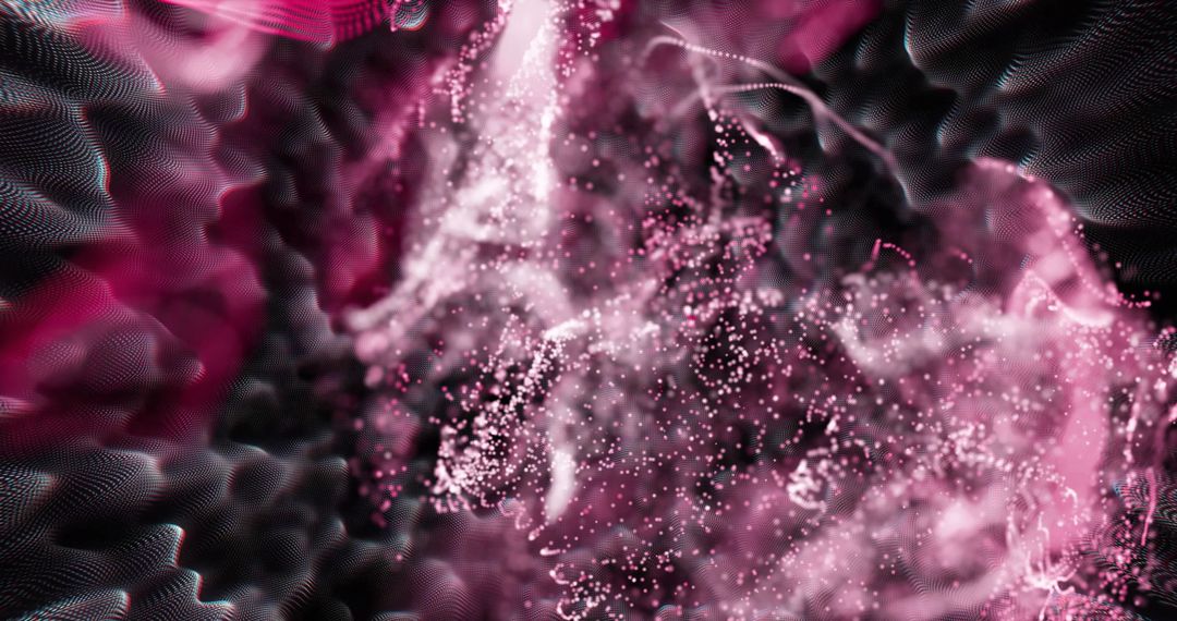 Abstract Glowing Pink Mesh with Dynamic Particles - Free Images, Stock Photos and Pictures on Pikwizard.com