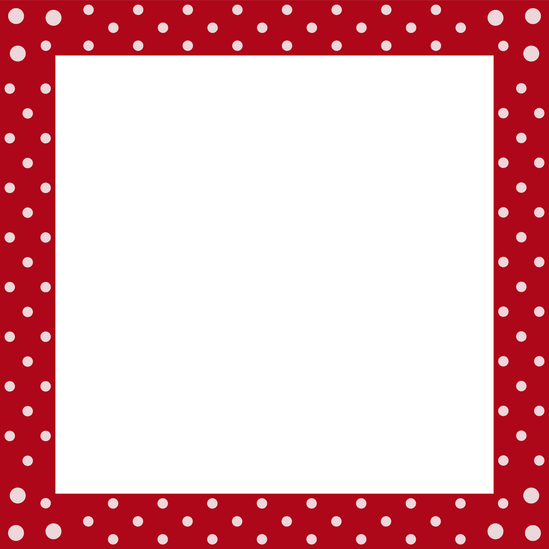 Transparent Polka Dot Frame with Red Border and Gray Panel