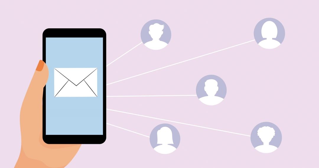 Smartphone Email Connecting Diverse Network of People
