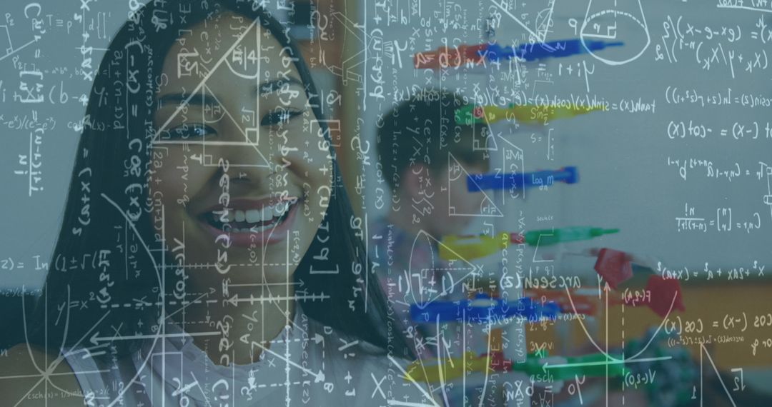 Educational Focus on Science and Mathematics with Visual Overlays