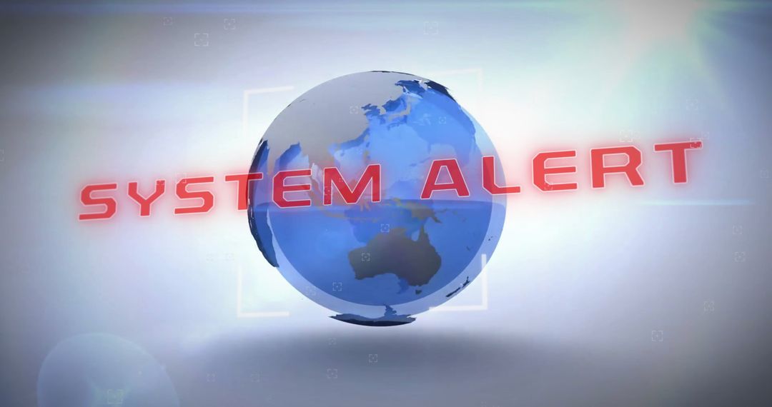 Global System Alert Over Digital Globe Interface - Free Images, Stock Photos and Pictures on Pikwizard.com