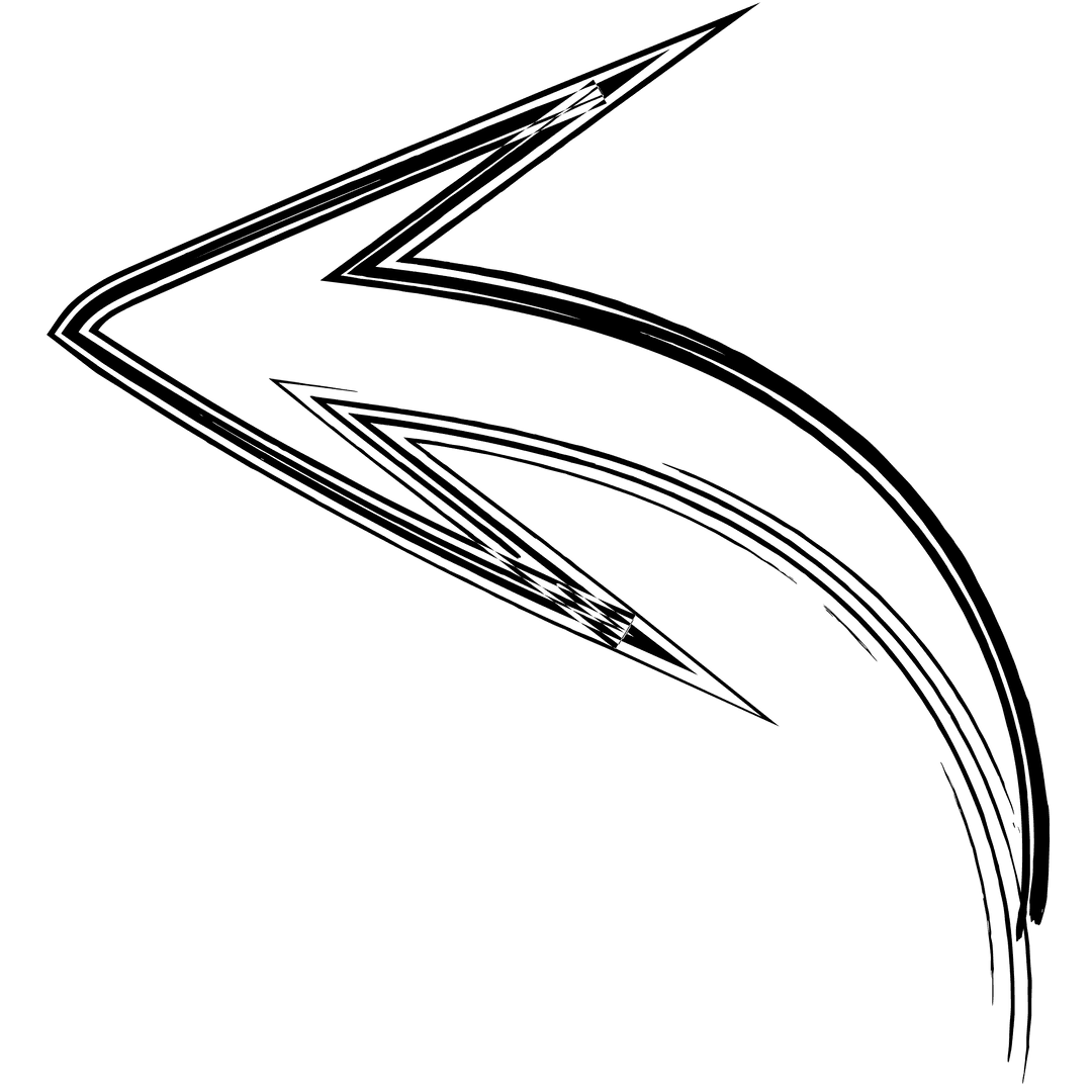 Black Transparent Arrow Pointing Up on Clear Background